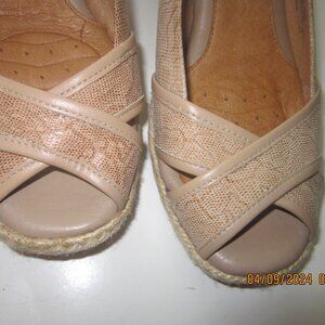 Women's  Espadrille Wedge Sandals Color Tan size 7-1/2 M
